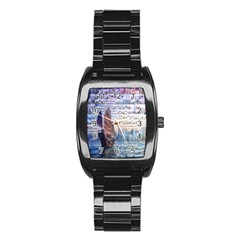 Hong Kong Travel Stainless Steel Barrel Watch by Nexatart