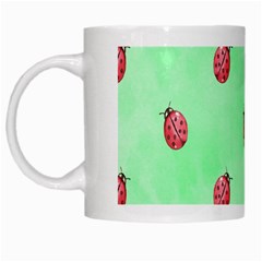 Ladybug Pattern White Mugs by Nexatart