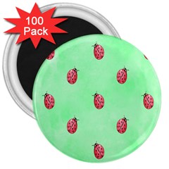 Ladybug Pattern 3  Magnets (100 Pack)