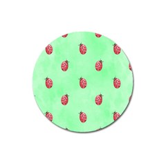 Ladybug Pattern Magnet 3  (round) by Nexatart