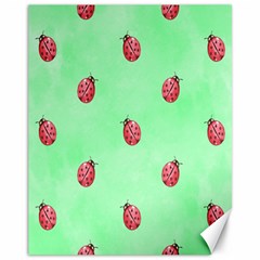 Ladybug Pattern Canvas 11  X 14   by Nexatart