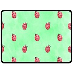 Ladybug Pattern Fleece Blanket (large)  by Nexatart