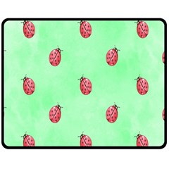 Ladybug Pattern Fleece Blanket (medium) 