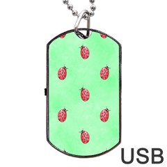 Ladybug Pattern Dog Tag Usb Flash (two Sides) by Nexatart