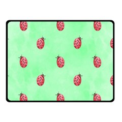 Ladybug Pattern Double Sided Fleece Blanket (small) 