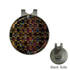 Kaleidoscope Pattern Abstract Art Hat Clips With Golf Markers