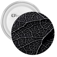 Leaf Pattern  B&w 3  Buttons