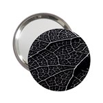 Leaf Pattern  B&w 2.25  Handbag Mirrors Front