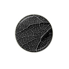 Leaf Pattern  B&w Hat Clip Ball Marker (4 Pack) by Nexatart