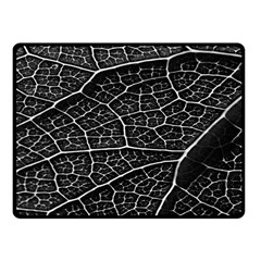 Leaf Pattern  B&w Fleece Blanket (small)