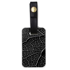 Leaf Pattern  B&w Luggage Tags (one Side) 