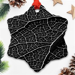 Leaf Pattern  B&w Ornament (snowflake) by Nexatart