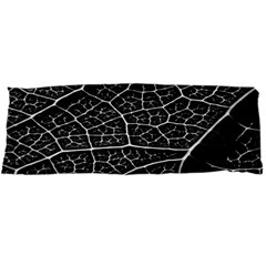 Leaf Pattern  B&w Body Pillow Case Dakimakura (two Sides) by Nexatart