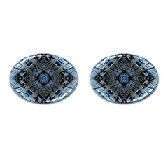 Jeans Background Cufflinks (oval) by Nexatart