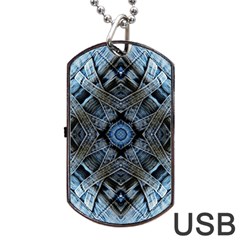 Jeans Background Dog Tag Usb Flash (one Side) by Nexatart