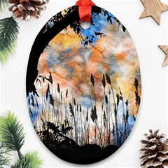 Landscape Sunset Sky Summer Ornament (Oval)