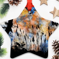 Landscape Sunset Sky Summer Ornament (Star)