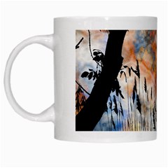 Landscape Sunset Sky Summer White Mugs