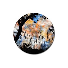 Landscape Sunset Sky Summer Magnet 3  (round) by Nexatart