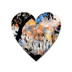 Landscape Sunset Sky Summer Heart Magnet