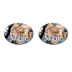 Landscape Sunset Sky Summer Cufflinks (Oval)