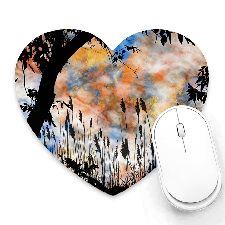 Landscape Sunset Sky Summer Heart Mousepads