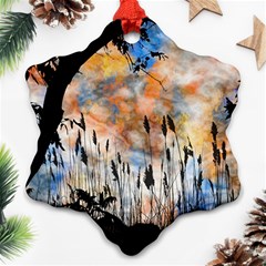 Landscape Sunset Sky Summer Ornament (Snowflake)