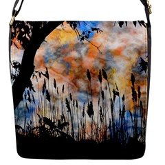 Landscape Sunset Sky Summer Flap Messenger Bag (S)