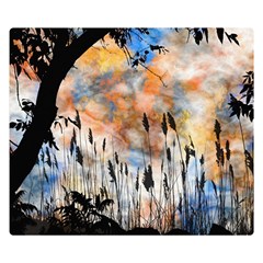 Landscape Sunset Sky Summer Double Sided Flano Blanket (Small) 