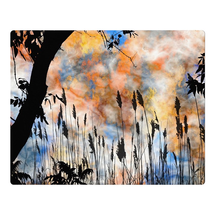 Landscape Sunset Sky Summer Double Sided Flano Blanket (Large) 