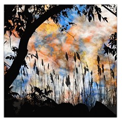 Landscape Sunset Sky Summer Large Satin Scarf (Square)