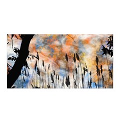 Landscape Sunset Sky Summer Satin Wrap