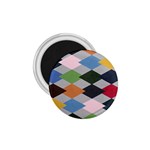 Leather Colorful Diamond Design 1.75  Magnets Front