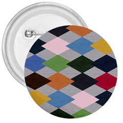 Leather Colorful Diamond Design 3  Buttons by Nexatart