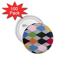 Leather Colorful Diamond Design 1 75  Buttons (100 Pack)  by Nexatart