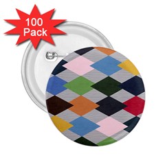 Leather Colorful Diamond Design 2 25  Buttons (100 Pack)  by Nexatart