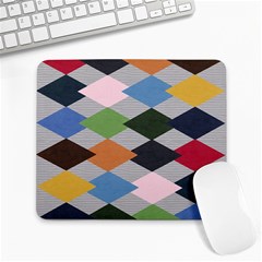 Leather Colorful Diamond Design Large Mousepads by Nexatart