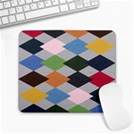 Leather Colorful Diamond Design Large Mousepads Front