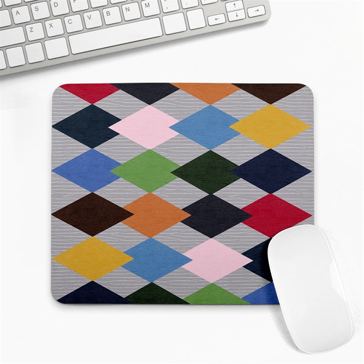 Leather Colorful Diamond Design Large Mousepads