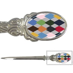 Leather Colorful Diamond Design Letter Openers by Nexatart