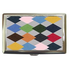 Leather Colorful Diamond Design Cigarette Money Cases by Nexatart