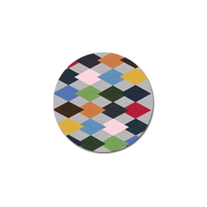 Leather Colorful Diamond Design Golf Ball Marker (4 pack)