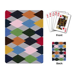 Leather Colorful Diamond Design Playing Card by Nexatart