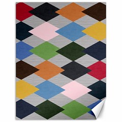 Leather Colorful Diamond Design Canvas 12  X 16   by Nexatart