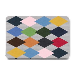 Leather Colorful Diamond Design Small Doormat  by Nexatart