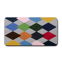 Leather Colorful Diamond Design Medium Bar Mats by Nexatart