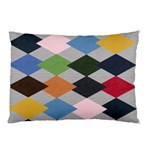 Leather Colorful Diamond Design Pillow Case 26.62 x18.9  Pillow Case