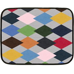 Leather Colorful Diamond Design Double Sided Fleece Blanket (mini)  by Nexatart