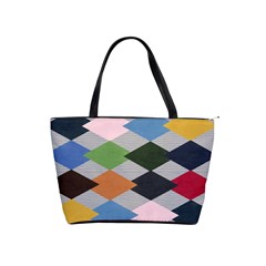 Leather Colorful Diamond Design Shoulder Handbags by Nexatart