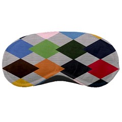 Leather Colorful Diamond Design Sleeping Masks by Nexatart